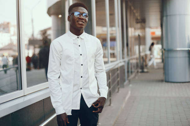 istock Elegant black man in a summer city 1168660021