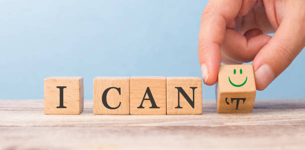 istock motivation concept. I can not change to I can 1168660031