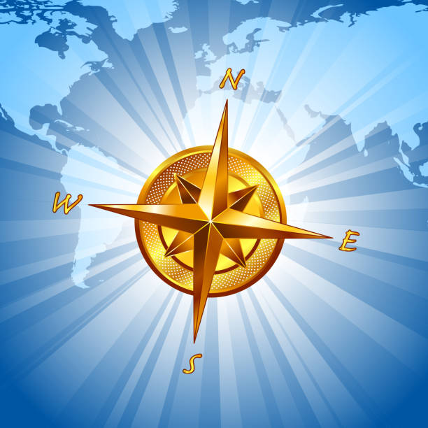 Abstract Map Compass 240+ Compass Abstract Background Stock Illustrations, Royalty-Free ...