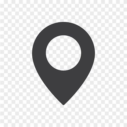 Vector illustration flat design of simple location mark isolated on transparent background. Map pointer icon.