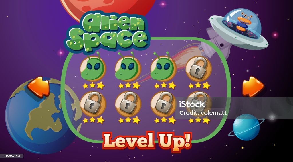 Learning Alien Game Alien Space Game Background Stock Illustration - Download Image Now ...