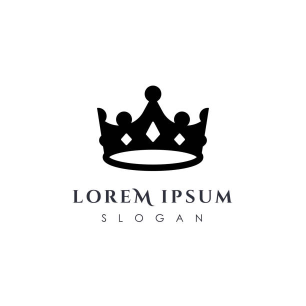 Luxury crown icon vector template. linear crown icon vector design Luxury crown icon vector template. linear crown icon vector design queen crown stock illustrations