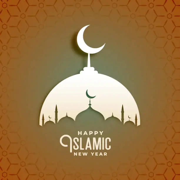 Vector illustration of islamic new year celebration background in arabic style