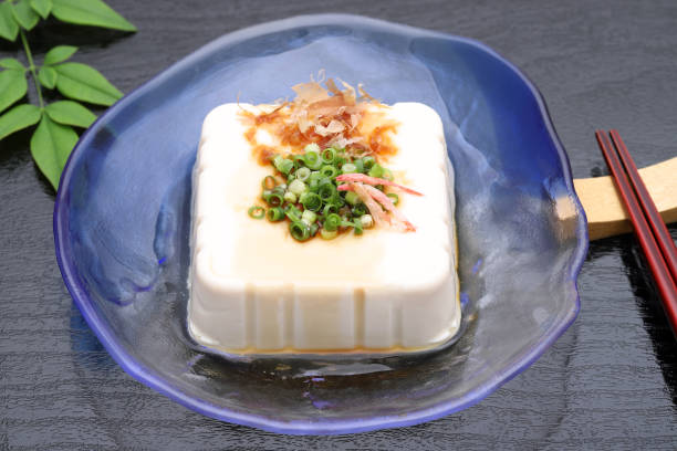 istock Japanese food, Soft cold tofu in plate 1168702113