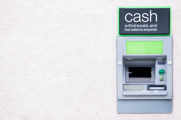 Cash point machine ATM automated free withdrawal in wall uk