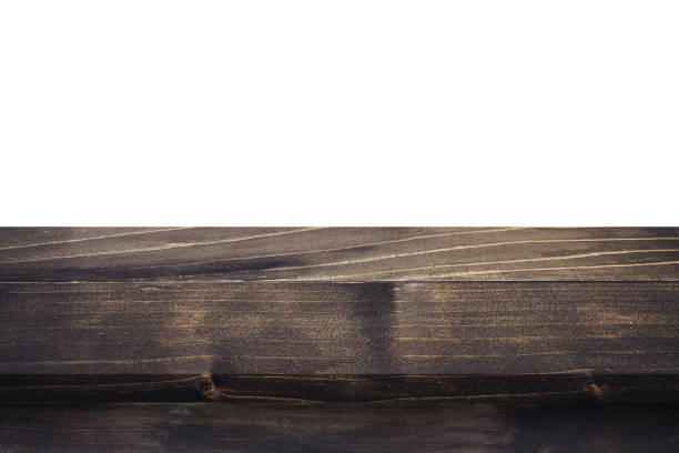 istock Empty wood table on isolate white background and display montage with copy space for product. 1168708284