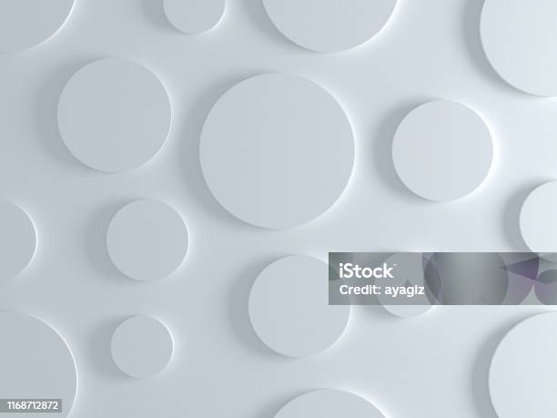 White Abstract Backgrounds Stock Photo - Download Image Now - Circle, Backgrounds, Three Dimensional