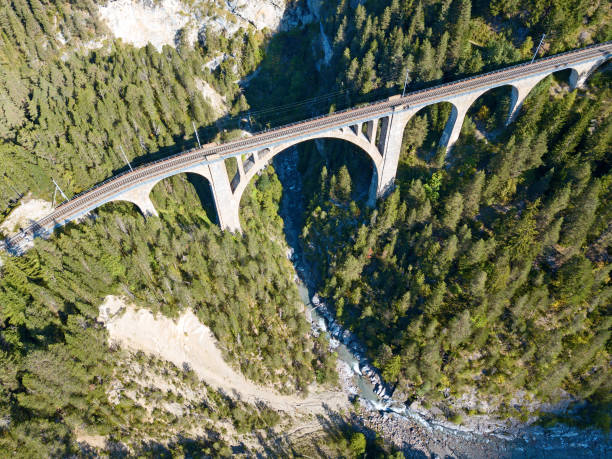 wiadukt wiesener - travel destinations davos river nature zdjęcia i obrazy z banku zdjęć