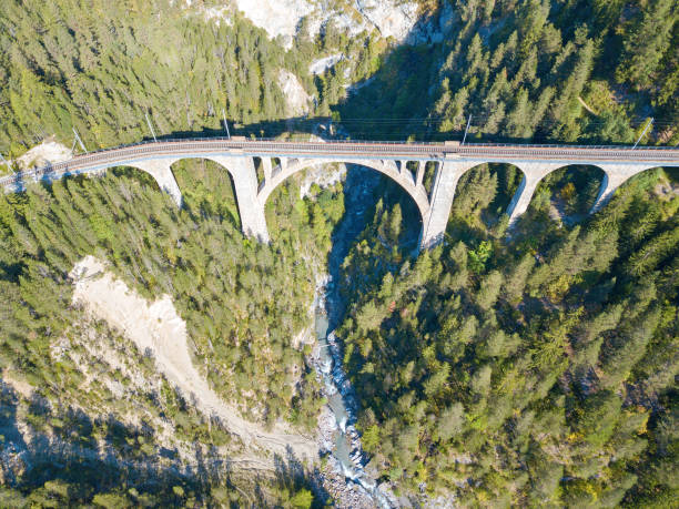 wiadukt wiesener - travel destinations davos river nature zdjęcia i obrazy z banku zdjęć