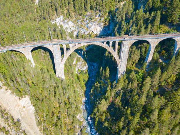 wiadukt wiesener - travel destinations davos river nature zdjęcia i obrazy z banku zdjęć