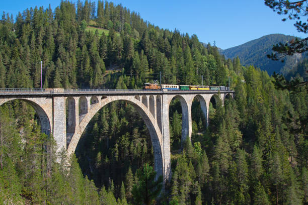 wiadukt wiesener - travel destinations davos river nature zdjęcia i obrazy z banku zdjęć