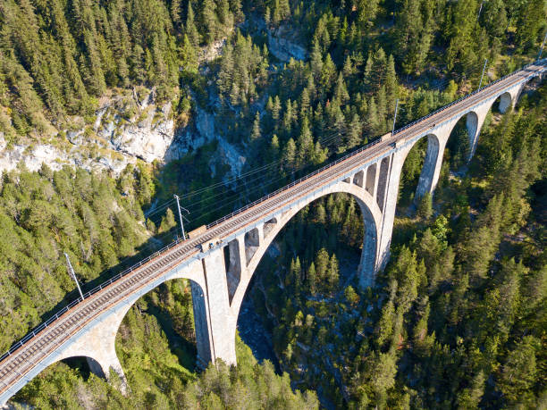 wiadukt wiesener - travel destinations davos river nature zdjęcia i obrazy z banku zdjęć