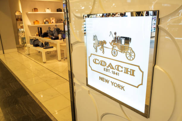 TheCoach front store, the original house of leather, for luxury bags, wallets, ready-to-wear and more, at Narita International Airport, Chiba, Japan. stock photo