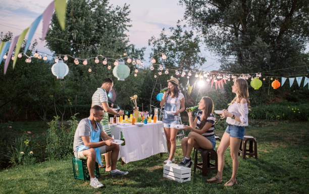istock Outdoor barbecue party with friends 1168722158