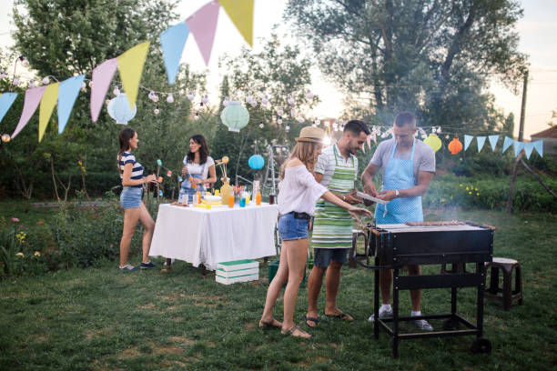 istock Outdoor barbecue party with friends 1168722265