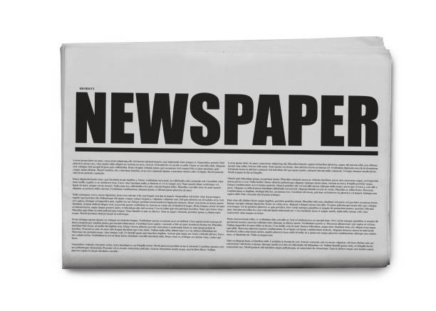 istock Newspaper written headlined newspaper isolated on a white background. 1168723899
