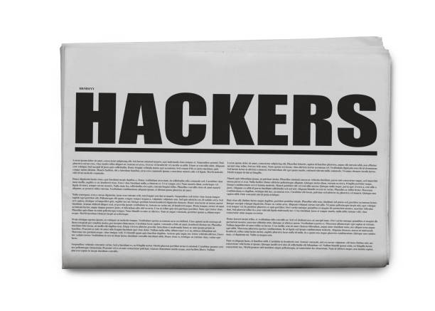 istock Hackers written headlined newspaper isolated on a white background. 1168723903