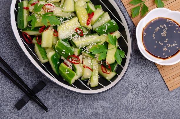 istock Chinese cucumber salad with spices 1168727110
