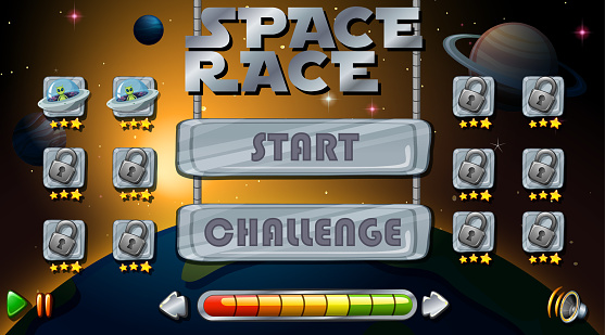 Space Rally Game Space Race Game Background Stock Illustration - Download Image Now ...