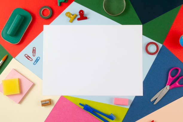 istock School Supplies on Muti Colored Background 1168729081