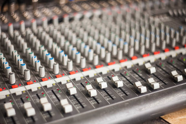 istock sound equalizer or dj mixer closeup 1168730360