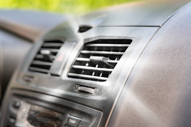 car air condition cooling system, breeze flow - car air conditioner vehicle interior driving imagens e fotografias de stock