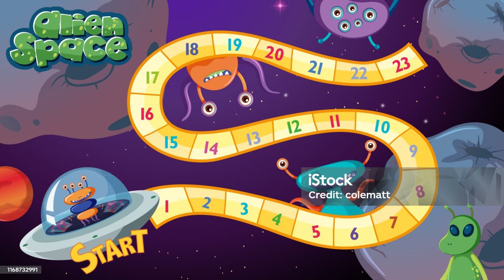 Alien Space Board Game Stock Illustration - Download Image Now ...