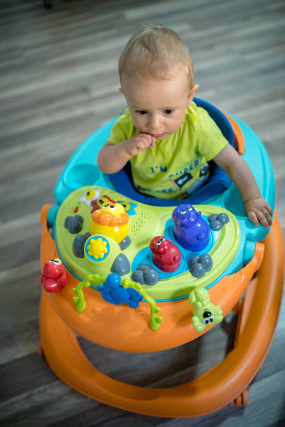 istock First steps of the boy in a baby walker 1168733039