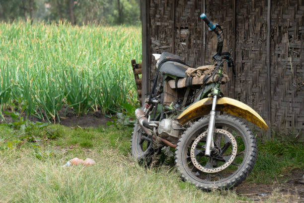 Motorcycle in tropical climate