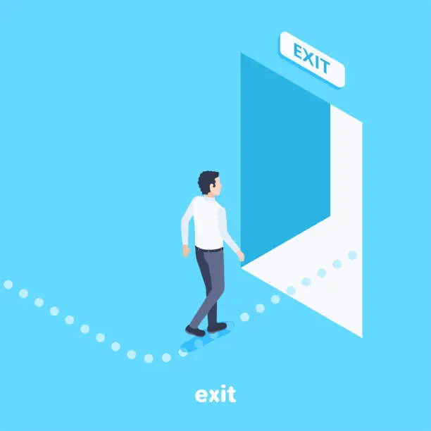 Vector illustration of exit