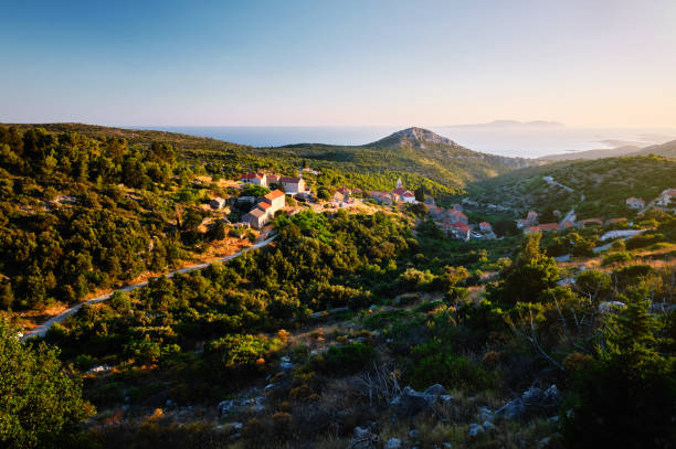 istock Village Brusje on island Hvar, Croatia 1168744408