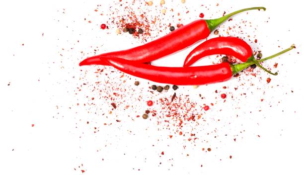 istock Red chili pepper isolated on a white background 1168744975