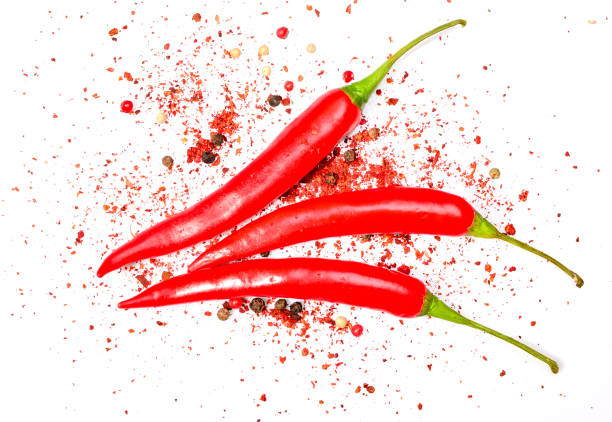 istock Red chili pepper isolated on a white background 1168744997