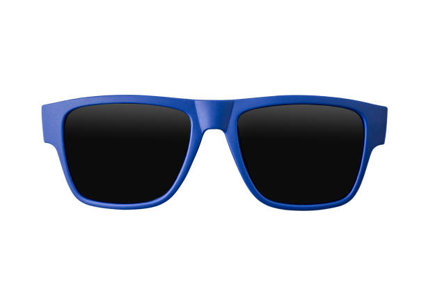 blue sunglasses - tinted sunglasses imagens e fotografias de stock