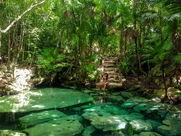 istock Cenote Azul in the Riviera Maya, Yucatan Peninsula 1168756364