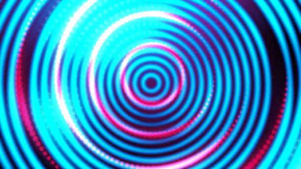 Orbits speed energy power digital innovation data transfer, neon colorful laser light path on stage with glare in cyber space background. Neon bokeh blur light line of global digital world model 3D rendering. las órbitas aceleran la transferencia de datos de innovación digital de energía, la ruta de luz láser de colorne en el escenario con el deslumbramiento en el fondo del espacio cibernético. línea de luz de desenfoque neón bokeh del modelo 3d del mund