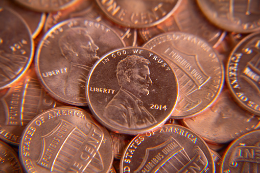 Huge pile of the US coins