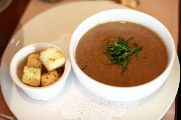 istock Bowl with mushroom soup puree 1168761985