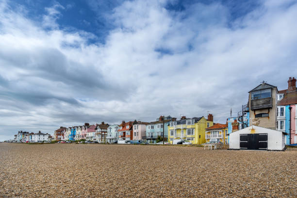 The pebble beach in Aldeburgh on the east coast of England