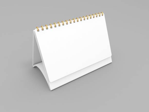 istock Mock up calendar with rings on gray background. 1168768373