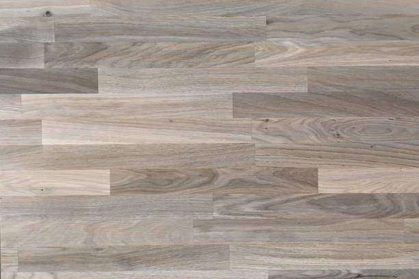木製茶色の寄木細工の背景、木製の床のテクスチャ - 積層樹脂 ストックフォトと画像