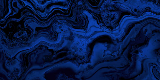 dunkelblau abstrakte galaxy nebel welle surf sea storm dramatische himmel hintergrund - ink water blue liquid stock-fotos und bilder