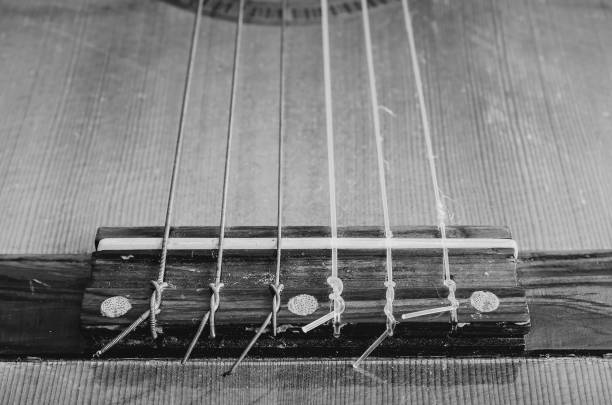 istock Bridge of an acoustic guitar. 1168777357