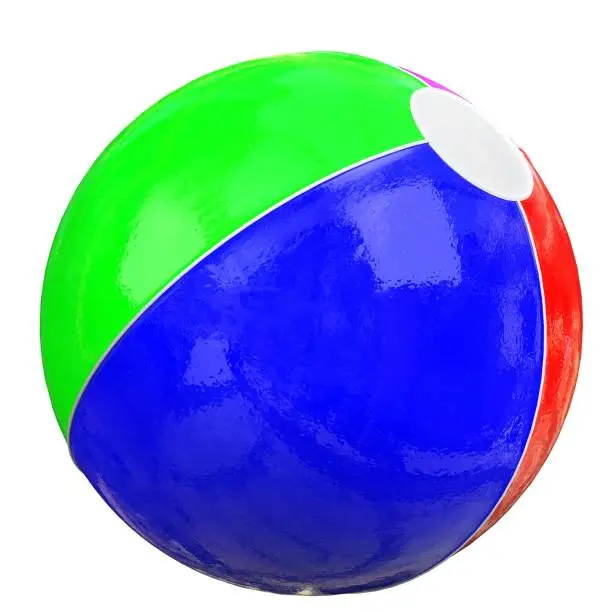 3D rendering illustration of an inflatable beach ball
