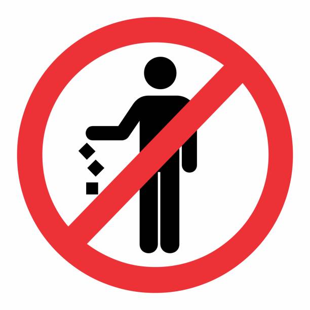 ilustrações de stock, clip art, desenhos animados e ícones de do not litter icon - litter