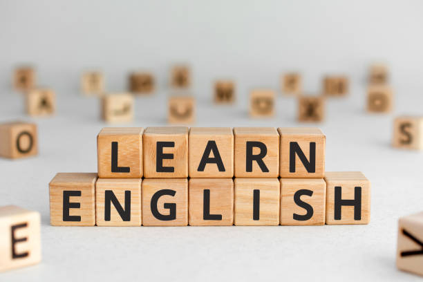 istock Learn English - words from wooden blocks with letters 1168780081