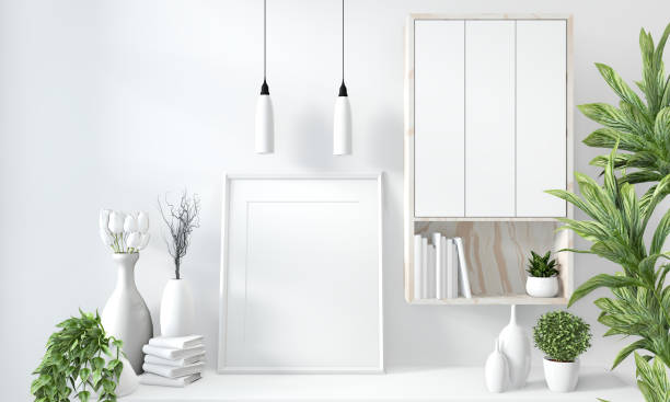 istock Mock up cabinet in modern white room Japanese - zen style,minimal designs. 3D rendering 1168783081
