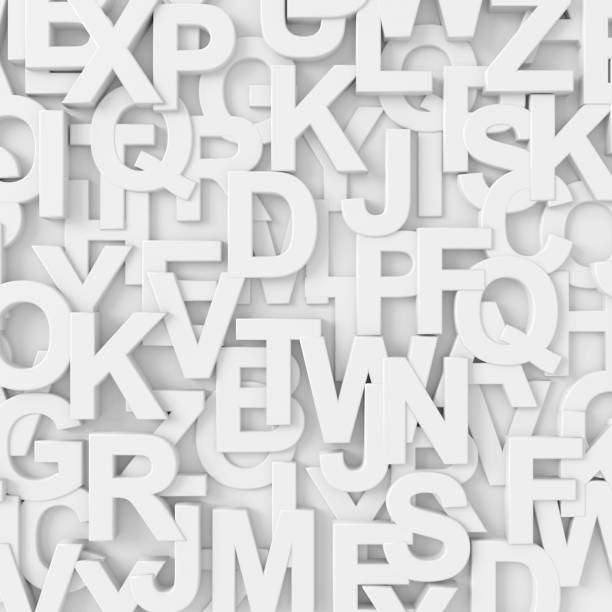 istock Abstract background of random English alphabet. 3D rendering. 1168784995