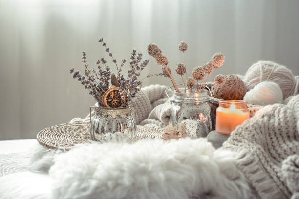 Autumn still Life home decor in a cozy house. Autumn still Life home decor in a cozy house. Autumn weekend concept. Fall home decoration. hygge photos stock pictures, royalty-free photos & images