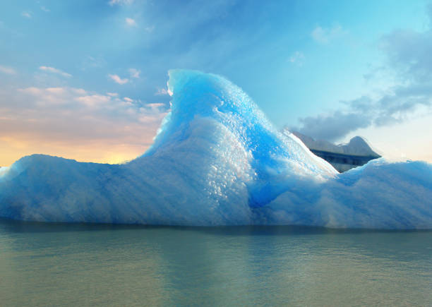 argentine, parc national des glaciers, icebergs du glacier spegazzini - panoramic bariloche argentina scenics photos et images de collection